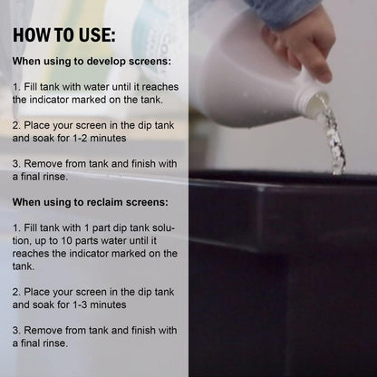 Ecotex® Screen Printing Dip Tank 30 Gallon – Industrial Reclaim Tank for Screens – Heavy Duty Polyethylene – Fits Multiple Screens up to 23" X 31" – Emulsion Remover Soak Tank by