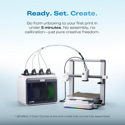 Creality SPARKX I7 Combo 3D Printer,Multi-Color 3D Printer with AI Camera, Auto Leveling, Auto Filament Feeding, Direct Drive Extruder, 260×260×255Mm Build Volume, Wifi Remote Monitoring