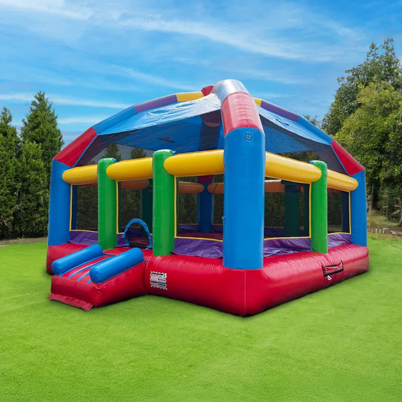 Xjump Grand Party Dome 20' X 20' Commercial Grade Bounce House , Moonwalk Bouncer Jumper for Kids and Adults, Indoor Outdoor, Pvc Vinyl, Birthday Party Rental, Basketball Hoop (Blower Included)