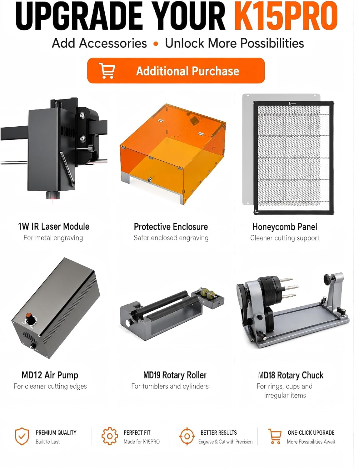 Laser Engraver, Carverall K15 Pro 5W Laser Engraving Machine for Beginners DIY High Accuracy 200X300Mm (Near A4) Portable CNC Laser Cutter for Wood Coated Metal Acrylic Leather, 5000Mw, Class 1