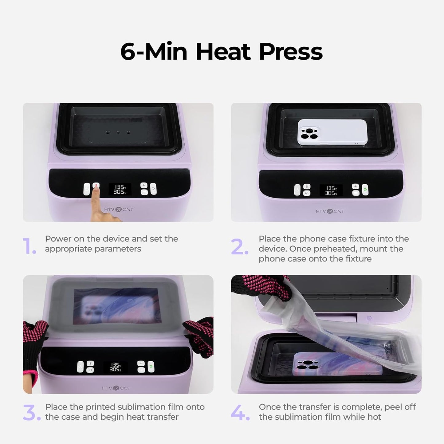 Phone Case Heat Press Machine - Phone Case Auto Heat Press with 3D Vacuum Heat, Precise Temperature Sublimation Phone Case Press Machine for Badges, Coaster (Compatible with Iphone & Android)