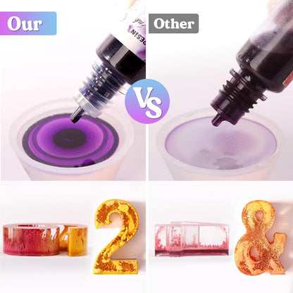LET'S RESIN 48Pcs Concentrated Alcohol Ink Set, Vibrant Colors Alcohol-Based Resin Ink for Epoxy Resin, Alcohol Paint Dye for Resin Art, Tumblers, Epoxy Resin (Each 0.35Oz)