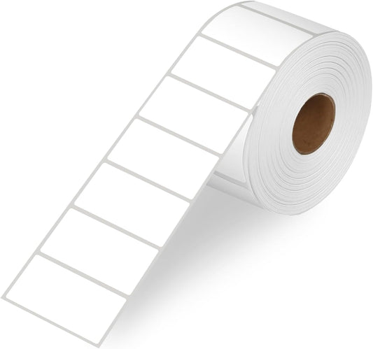 2X1 Inch Thermal Labels, Self Adhesive Direct Thermal 2X1 Barcode Labels, White, 1000 Sheets per Roll, 1 Roll