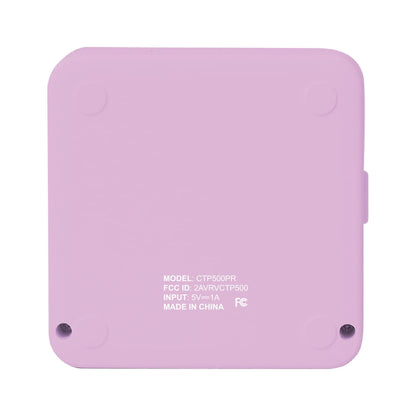 CTP500 Wireless Mini Portable Inkless Thermal Printer & Label Maker + Paper, Android & Ios (Purple)