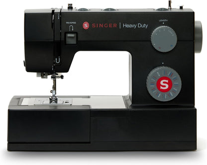 SINGER Heavy Duty 4432 High Speed Black Sewing Machine with Accessory Kit | Strong Motor with Enhanced Piercing Power, 110 Stitch Applications, Full Metal Frame, 1-Step Buttonhole & LED Light
