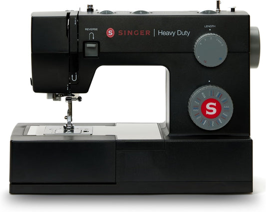 SINGER Heavy Duty 4432 High Speed Black Sewing Machine with Accessory Kit | Strong Motor with Enhanced Piercing Power, 110 Stitch Applications, Full Metal Frame, 1-Step Buttonhole & LED Light