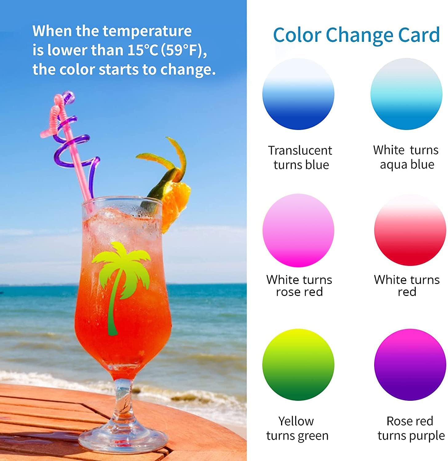 Color Changing Vinyl Permanent Adhesive for Cutting Machine,8 Pack Cold Bundle 6 Colors-12" X 10" Sheets +2 Transfer Sensitive Tape