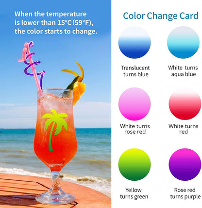 Color Changing Vinyl Permanent Adhesive for Cutting Machine,8 Pack Cold Bundle 6 Colors-12" X 10" Sheets +2 Transfer Sensitive Tape