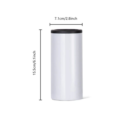 12 OZ Sublimation Slim Skinny Can Cooler Insulator Blanks 4 Pack