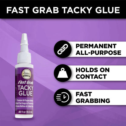 Aleene'S Tacky 5-Piece Trial Pack, All Purpose Glue for Crafts and DIY Projects, Includes Original Tacky Glue, Clear Gel, Quick Dry, and Fast Grab Adhesive, .66 Fl Oz 5-Pack