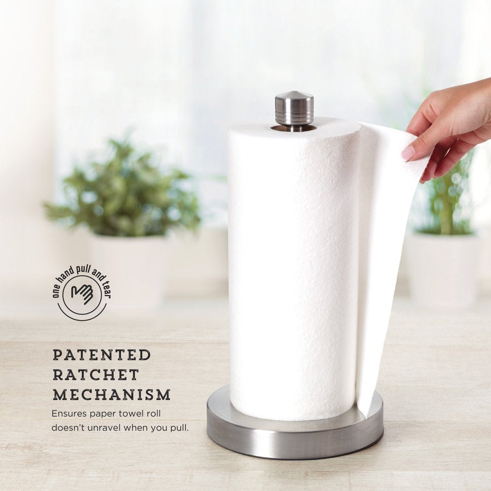 Brushed Stainless Steel Perfect Tear Paper Towel Holder