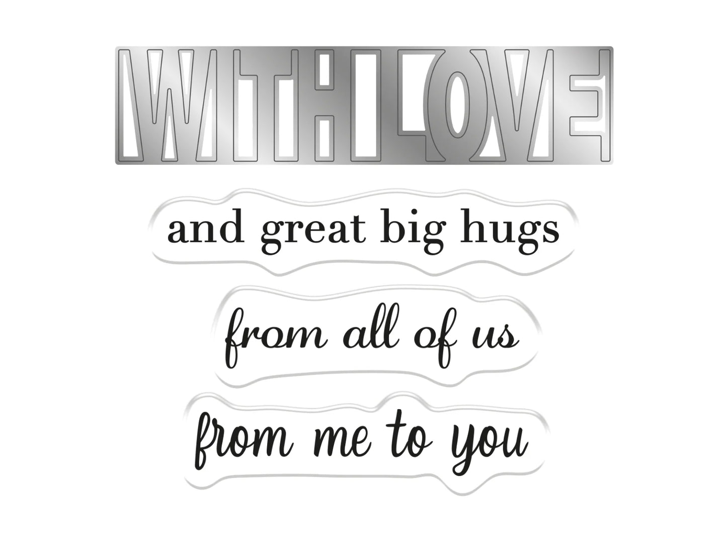Crafters Companion - Stamp & Die Set - with Love from All of Us