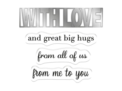Crafters Companion - Stamp & Die Set - with Love from All of Us