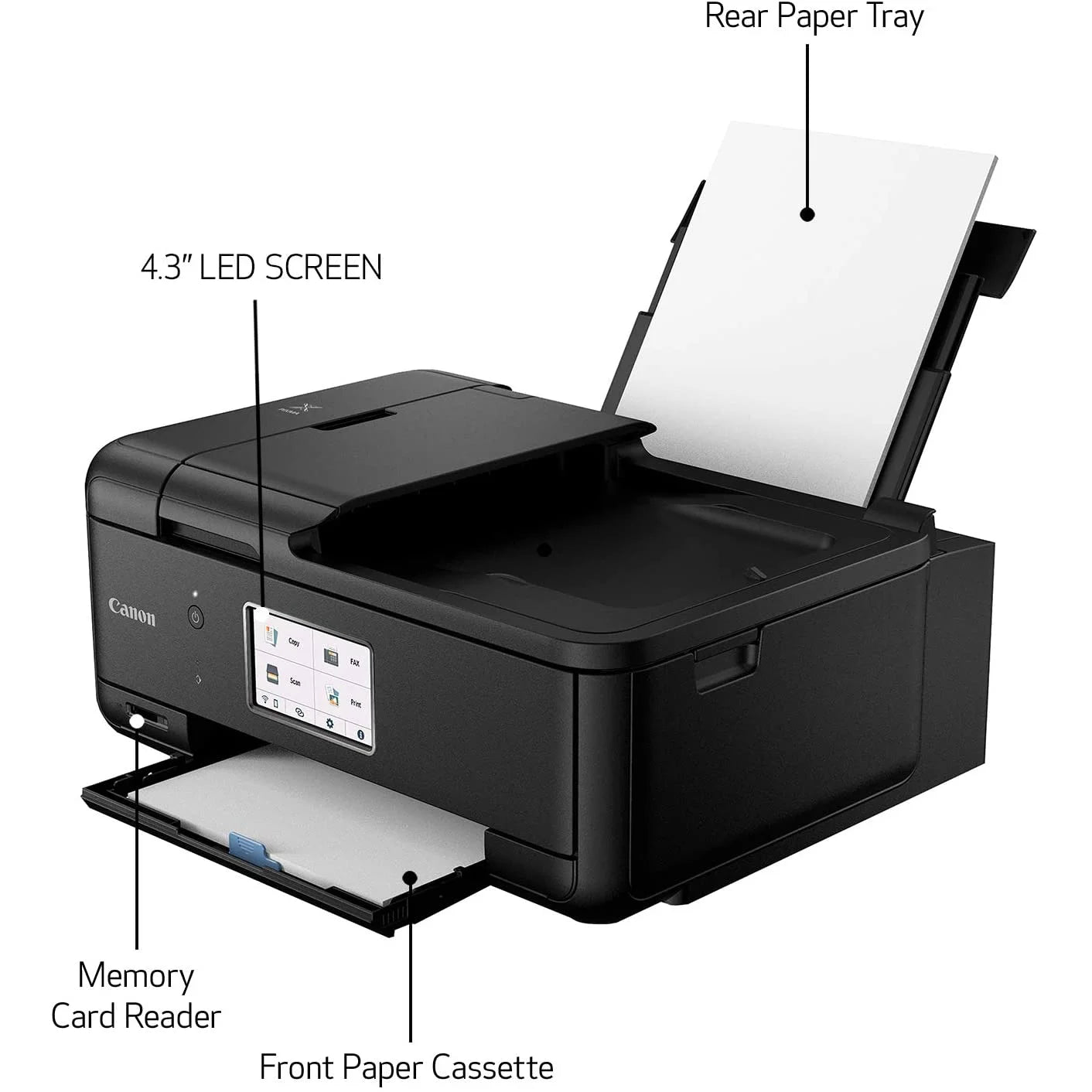 Canon Pixma Tr8620A Wireless All-In-One Printer for Home Office W/ Copy, Scanner, Fax, Mobile Print Photo Printing Bundle with DGE USB Cable + Small Business Software Kit | Official Canon Partner