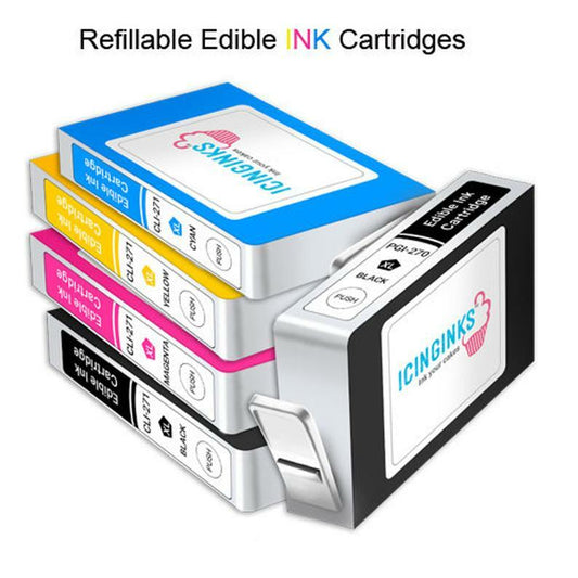 Icinginks Edible Ink Cartridges 5 Pack CLI-281XL / PGI-280XL for Canon Printers