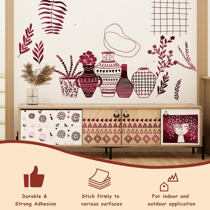 Maroon Chrome Metallic Vinyl - 12" X 7FT Maroon Permanent Vinyl Compatible with Silhouette Cutters, Signs, Scrapbooking, Craft, Die Cutters