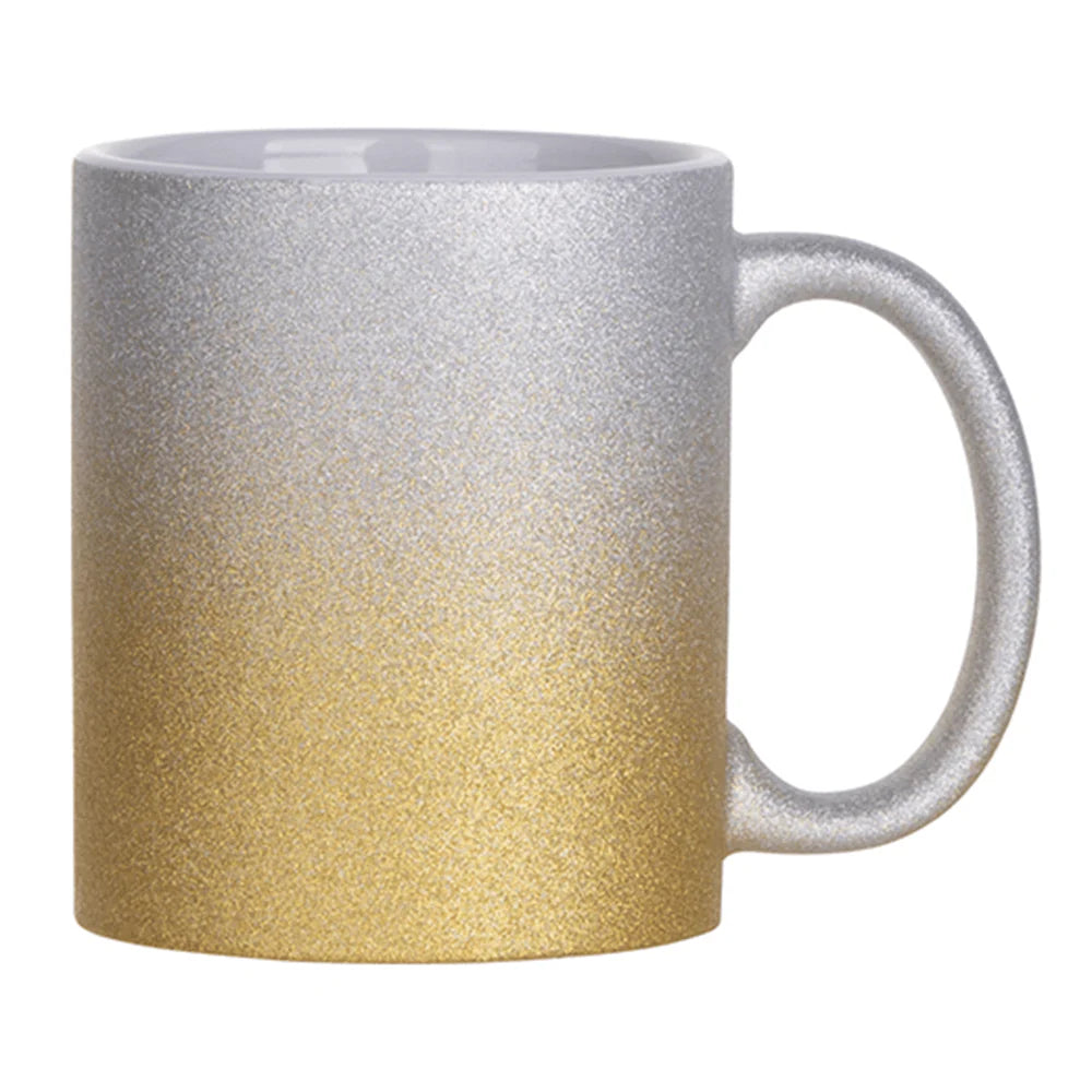 HPN Sublicraft 11 Oz. Glitter Gradient Sublimation Ceramic Mug - 36 per Case