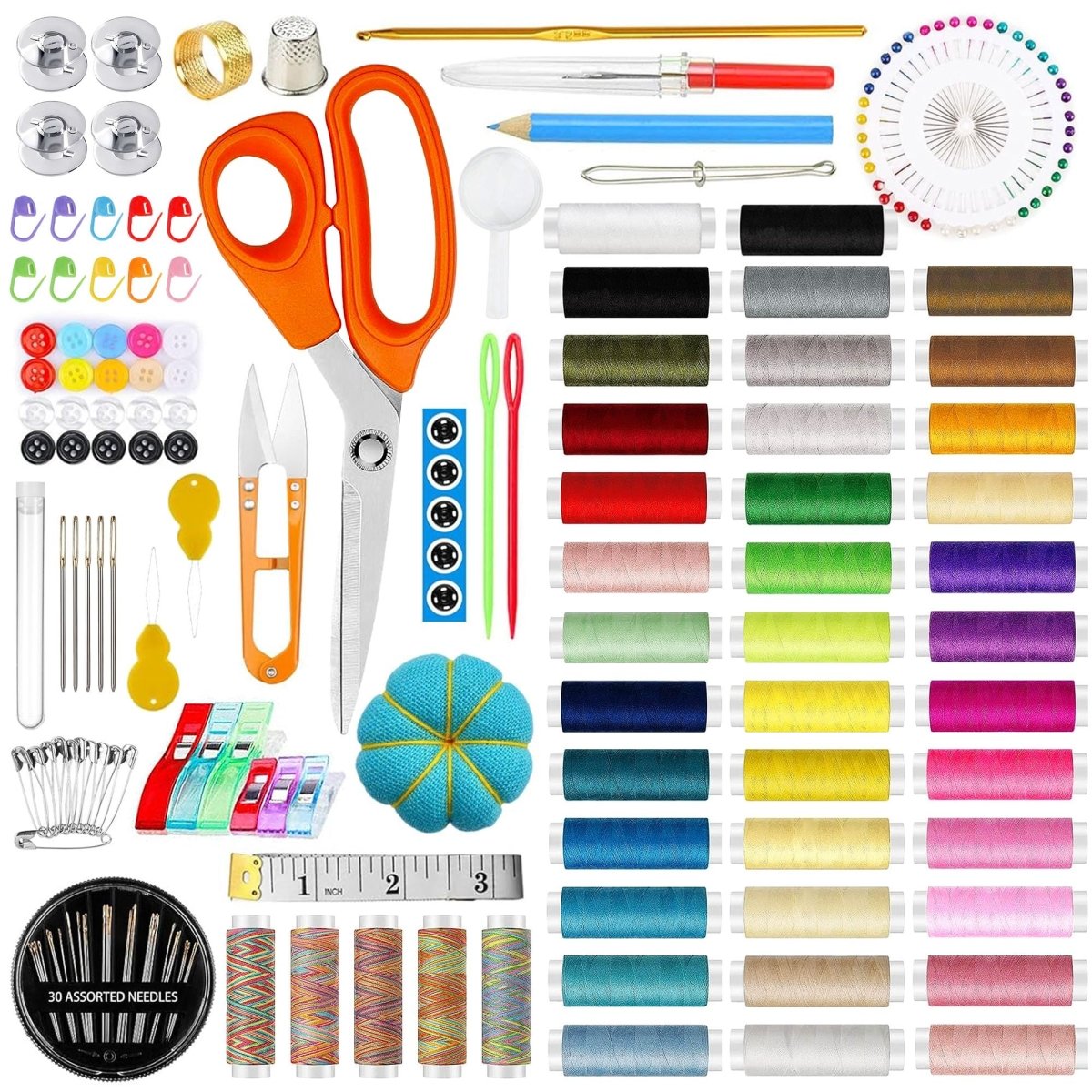 Deluxe Sewing & Embroidery Accessory Kit - 123 Spools