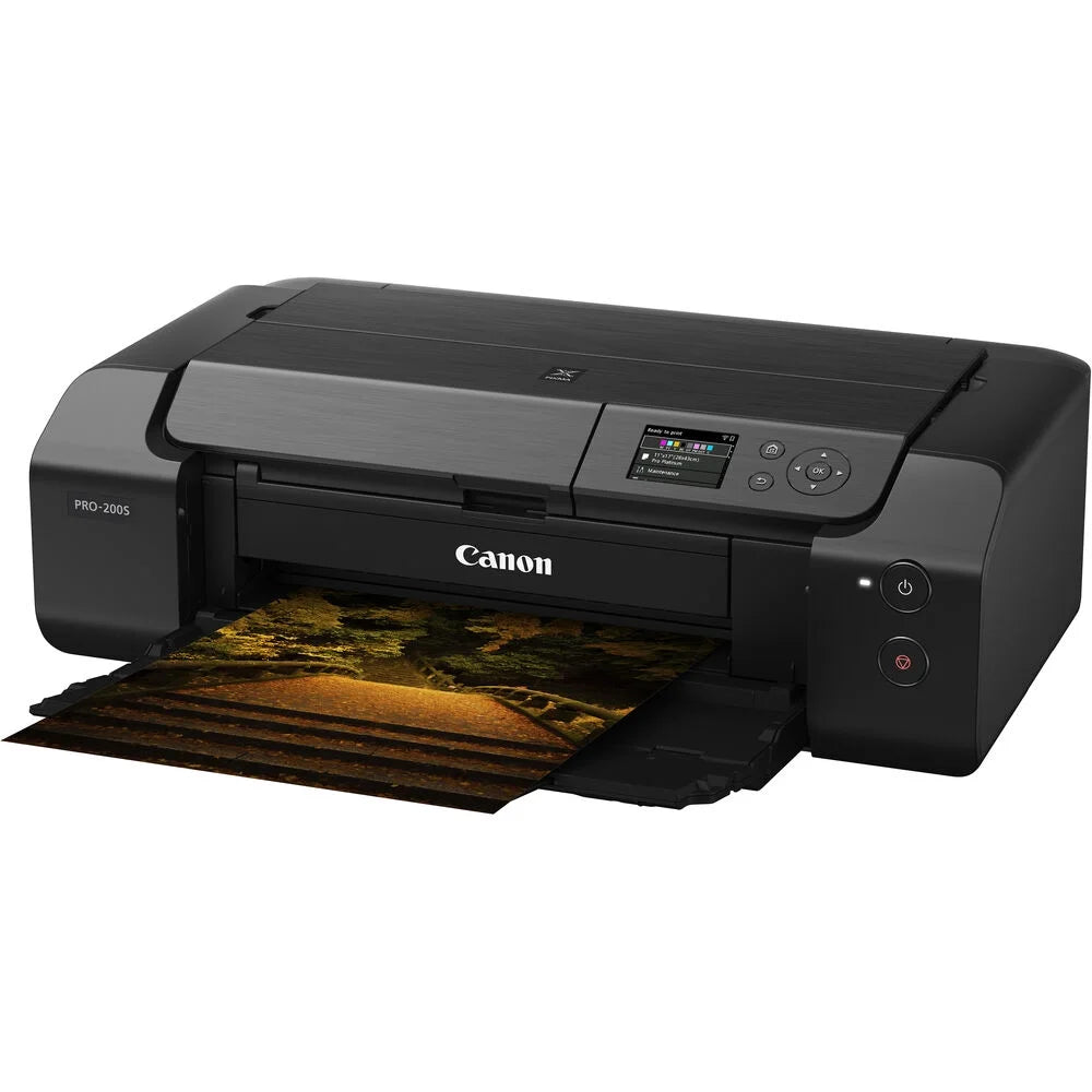 Canon PIXMA PRO-200S Wireless Photo Printer | 13-Inch Borderless Printing | 8-Color Dye Ink for Photographers & Designers (6875C002) + More (International Model)