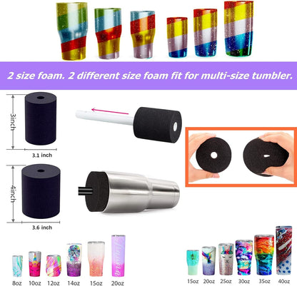 LFSUM Cup Turner Kit for Crafts Tumbler, Tumbler Cup Spinner, Glitter Powder, Epoxy Resin Kit for Beginners with Epoxy and Heat Gun (1X-Blue)