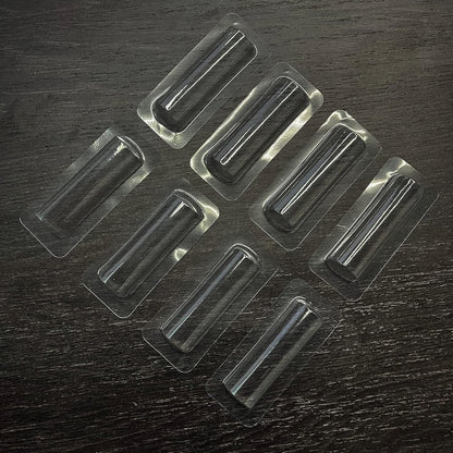 UPTTHOW Clear Plastic Dome Lip Balm Money Holder Craft Waterproof Rectangle Chapstick Money Cash Pounches Gift with Adhesive Back Card Making-20Packs