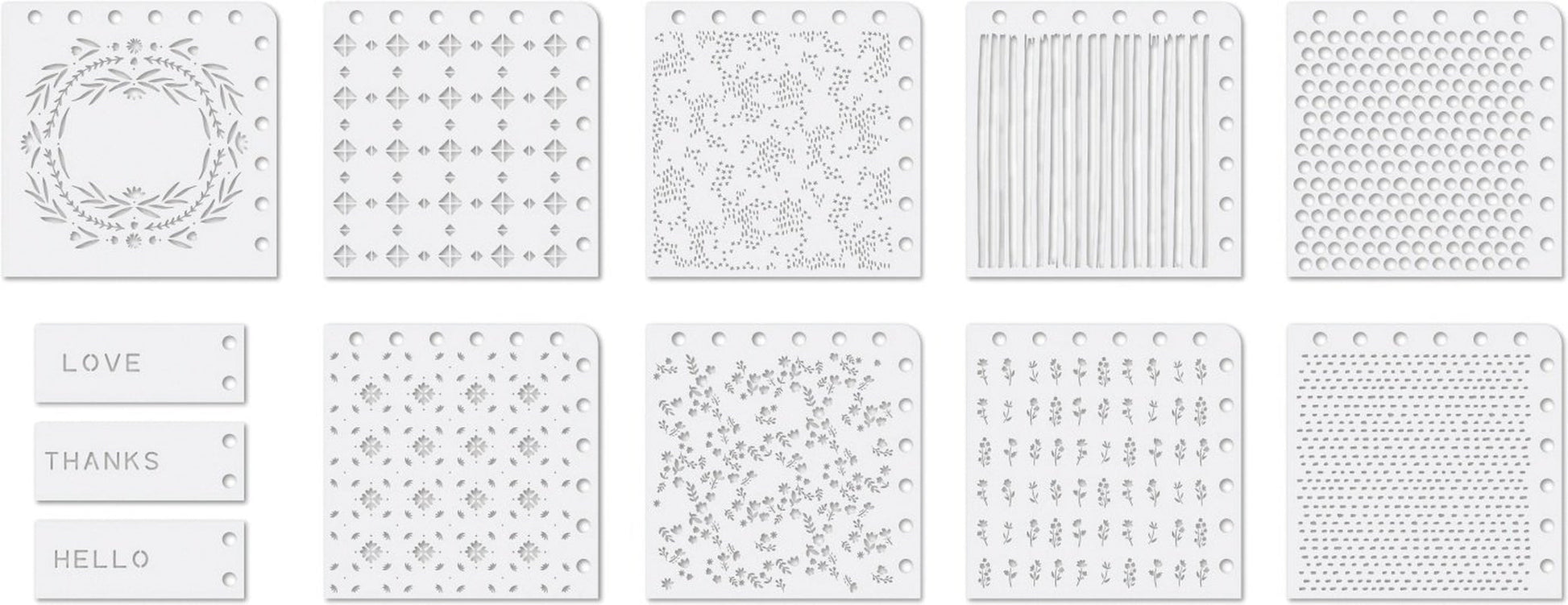 Precision Stencils 12/Pkg-