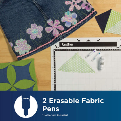 Brother ScanNCut Pen Set CAPEN1, 6-Piece Color Permanent Ink Markers for Drawing and Writing, Includes Red, Pink, Brown, Black, Blue and Green