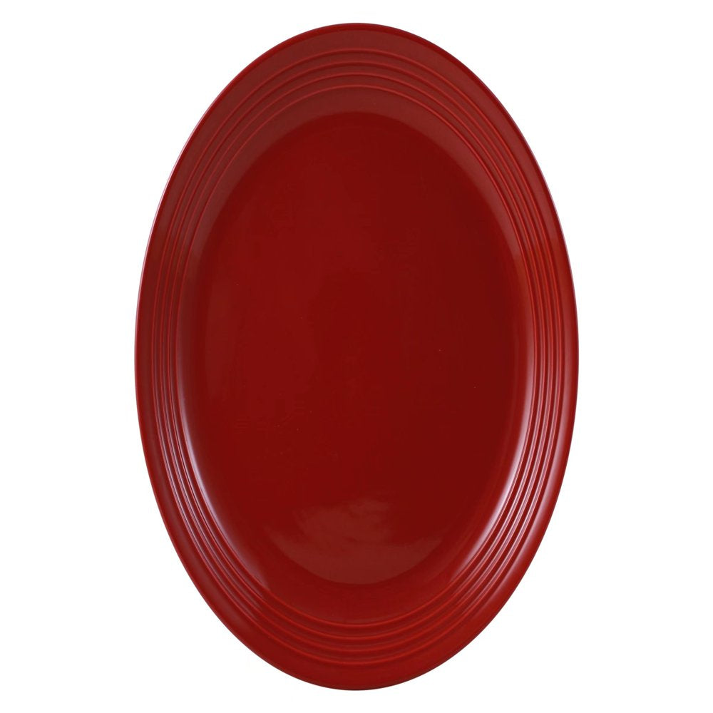 Chiara Red Stoneware Dinnerware Set, 16-Pieces