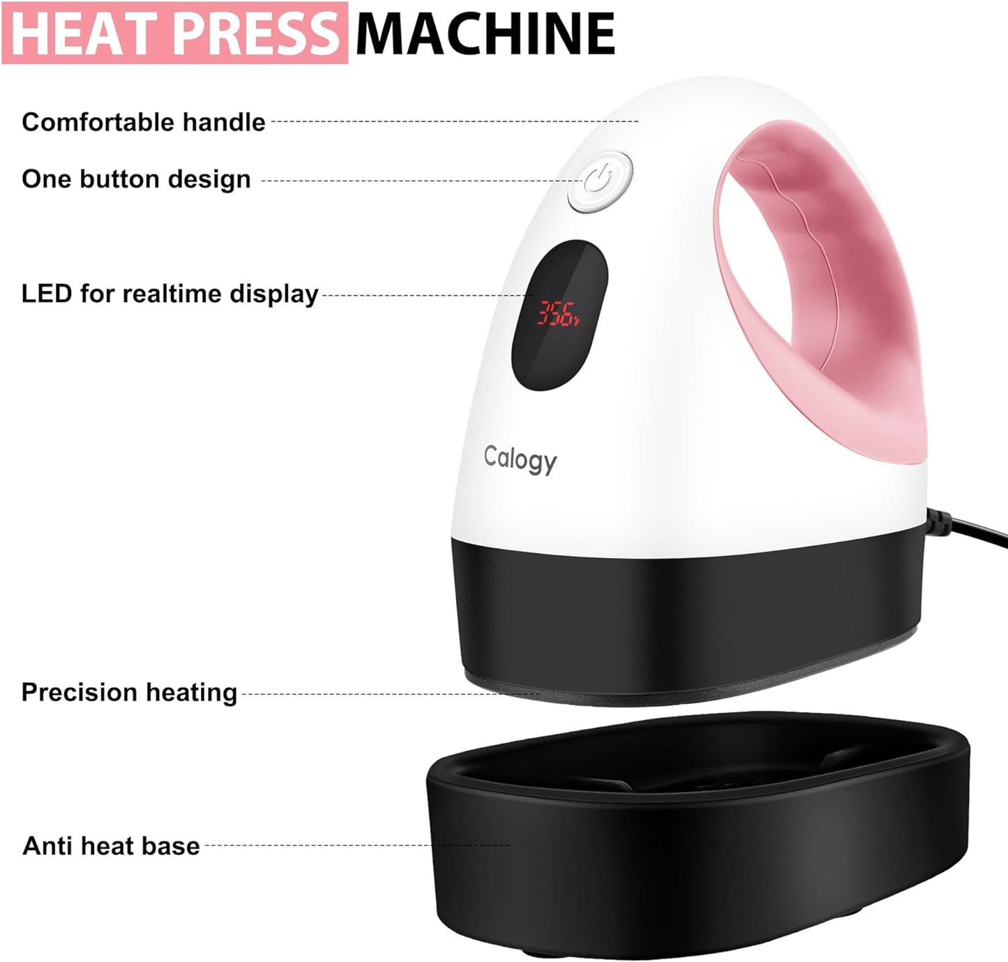 Calogy 10 * 10 Inches Heat Press, Mini Heat Press, and 16 * 20 Inches Heat Press Mat Kit