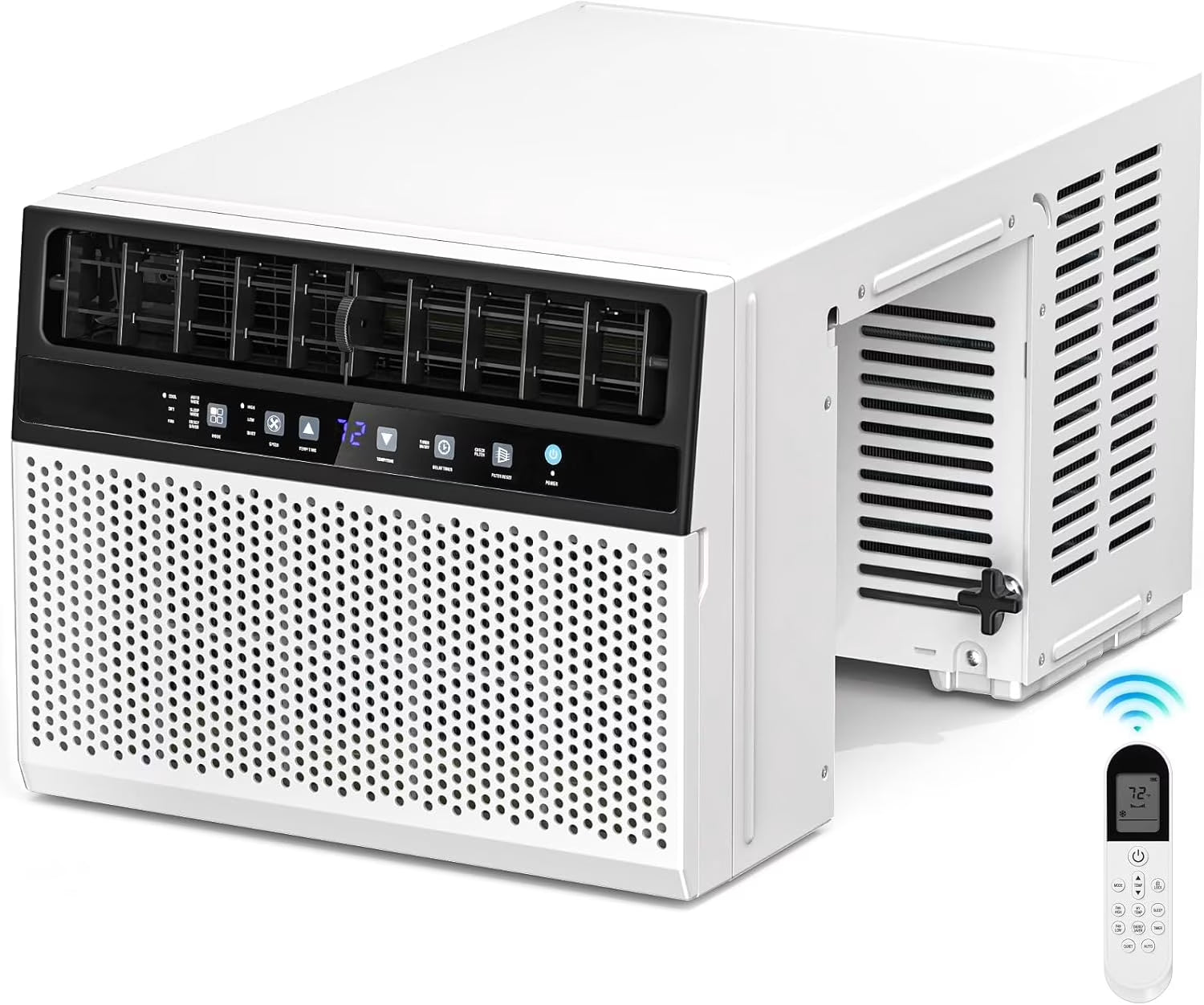 10,000 BTU U-Shaped Window Air Conditioner Unit Cools up to 450 Sq.Ft.With 6 Modes 24H Timer,Ultra Quiet Window AC Units with Full Window View,Energy Saving,Easy to Install,Black