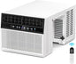 10,000 BTU U-Shaped Window Air Conditioner Unit Cools up to 450 Sq.Ft.With 6 Modes 24H Timer,Ultra Quiet Window AC Units with Full Window View,Energy Saving,Easy to Install,Black