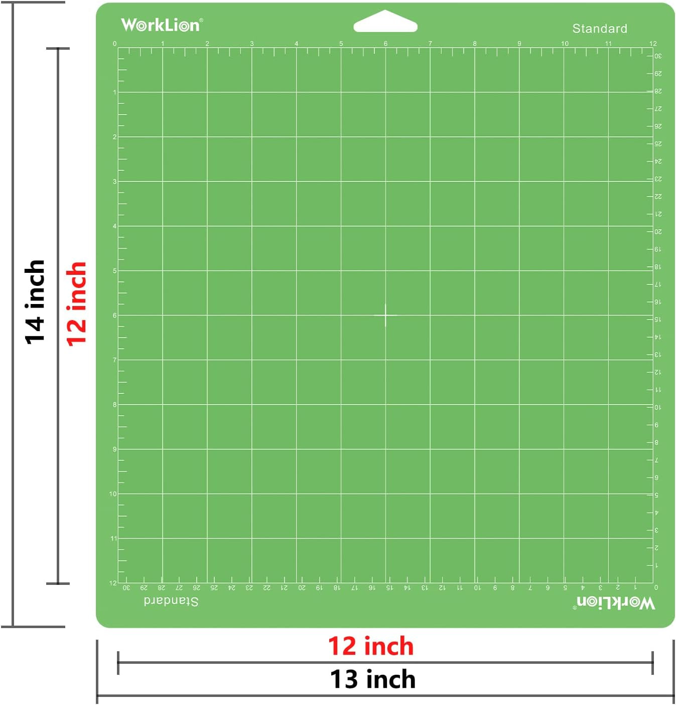 WORKLION 12X12 Cutting Mat for Cricut: (Standard Adhesive, 3 Mats) Cricut Explore One/Air/Air 2/Maker Standard Adhesive Sticky Green Quilting Cricket Replacement Cut Mats