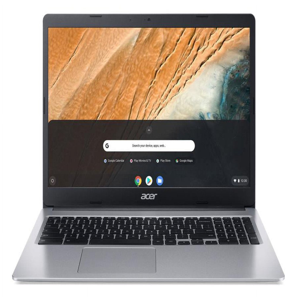 315 15.6" Celeron 4GB/32GB Chromebook, 15.6" HD Display, Intel Celeron N4000, 4GB LPDDR4, 32GB Emmc, Protective Sleeve, Pure Silver, Chrome OS - CB315-3H-C2C3