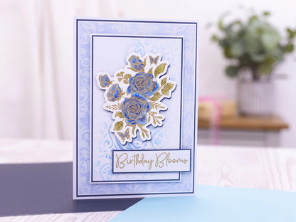 Nature'S Garden - Midnight Floral Photopolymer Stamp - Heartfelt Sentiments