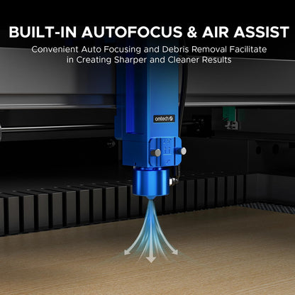 Omtech Pro 80W CO2 Laser Engraver, 40" X 24" Laser Cutter with Built-In Water Chiller 1,200 Mm/S Speed, 4 Way Pass Air Assist, Autofocus Laser Cutting Engraving Etching Machine for Wood Glass