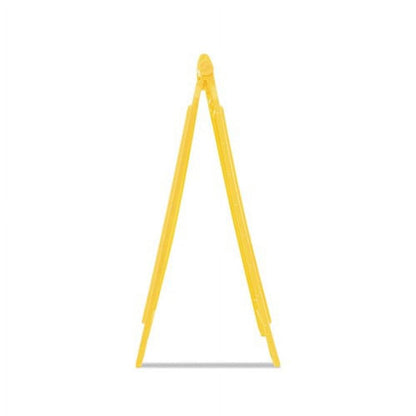 Collapsible Multilingual "Caution" Industrial Sign for Office/Restroom/Restaurant/School/Business/Hospital/Distribution Facility, 2-Sided, 26 Inch, Yellow (FG611200YEL)