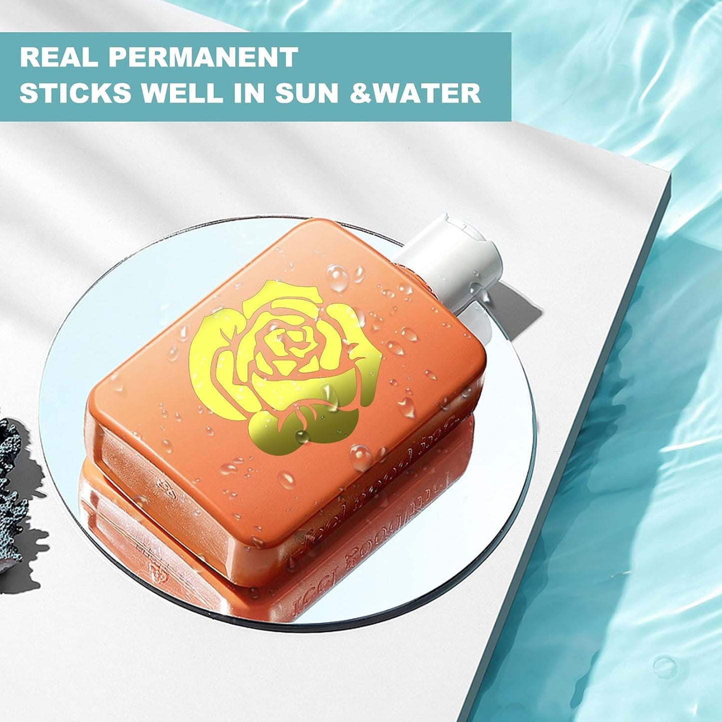 Silver & Gold Chrome Vinyl - 12" X 10FT Mirror Metallic Silver Vinyl - Easy to Weed & Transfer