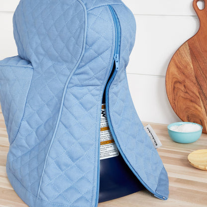 KITCHENAID Fitted Tilt-Head Solid Stand Mixer Cover with Storage Pocket, Quilted 100% Cotton, Milkshake, 14.4"x18"x10"