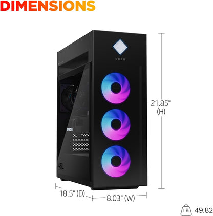 HP OMEN 45L Gaming Desktop, Intel Core Ultra 7 265K, 32 GB RAM, 1 TB SSD, NVIDIA Geforce RTX 5070 Ti, Windows 11 Pro, Microsoft Copilot, Tempered Glass, GT22-3060 (2025)