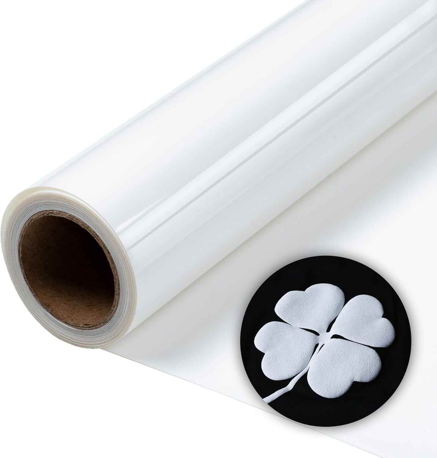 Aoder White Puff Vinyl Heat Transfer - 12" X6Ft White HTV 3D Puff Heat Transfer Vinyl, Puffs Iron on Vinyl for T Shirt Compatible with All Cutting Machines