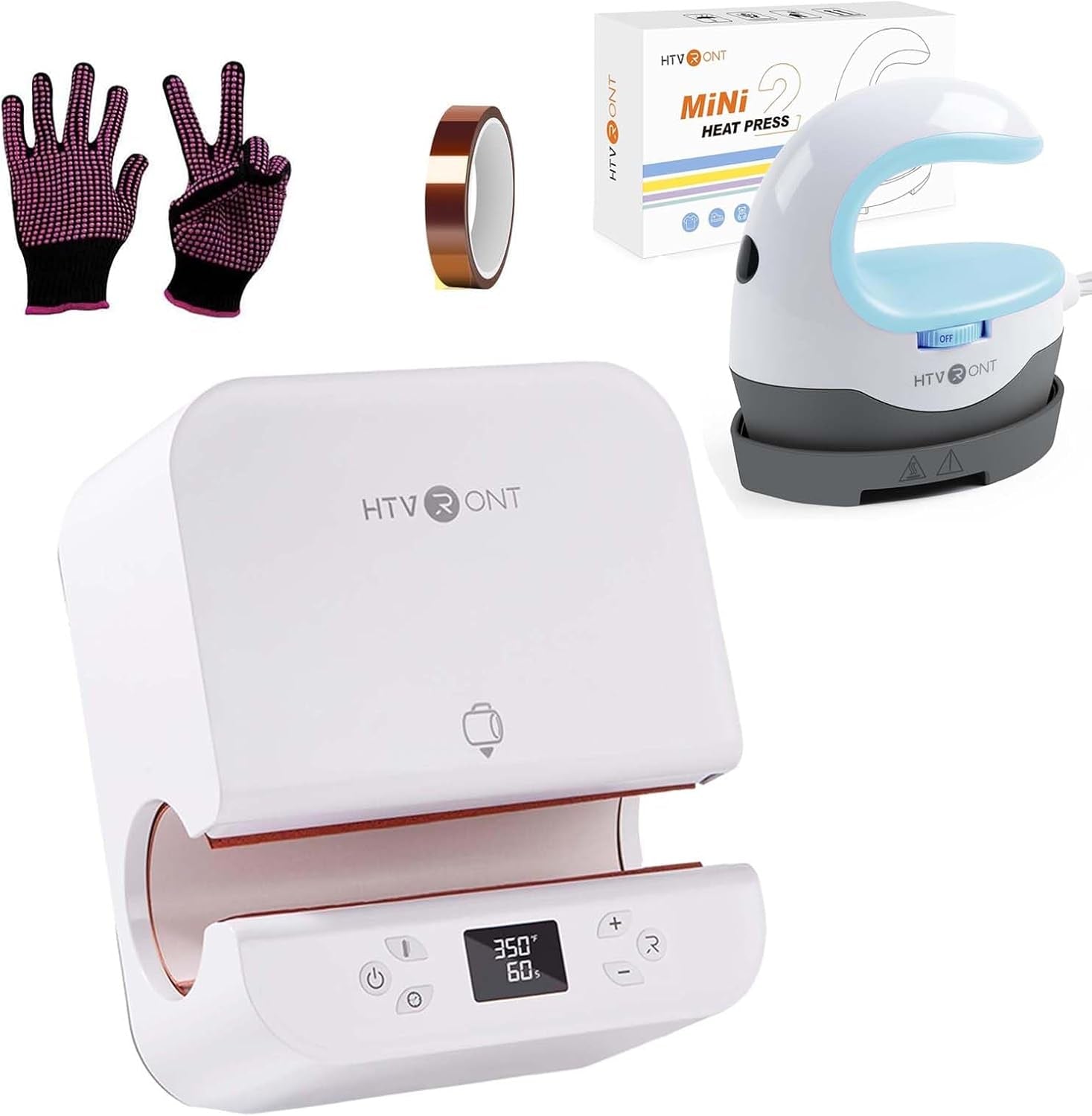 Auto Tumbler Heat Press, Mini Heat Press, Heat Resistant Gloves, Heat Tape