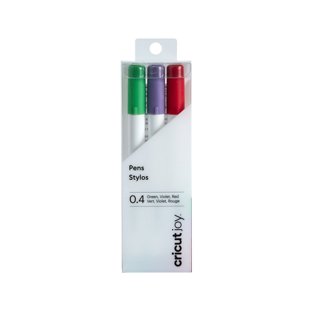 Joy™ Fine Point Pens 0.4, Red/Green/Violet (3 Count), Fine Point