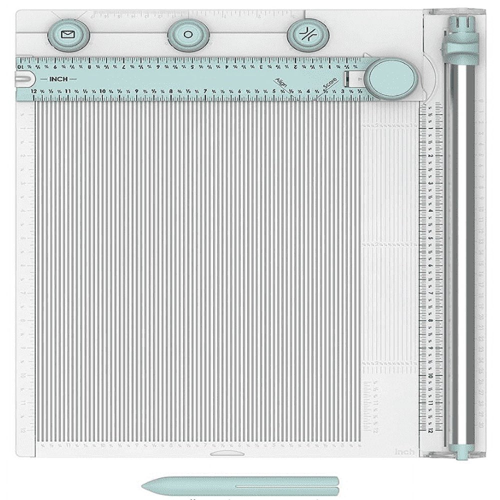 Scoring Board & Trimmer (30Cm X 30Cm) | Tool for Creating Envelopes, 3-D Boxes, Trimming & Measuring | 665797, Mint/White