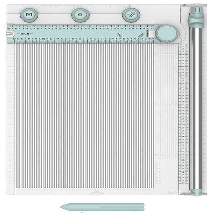 Scoring Board & Trimmer (30Cm X 30Cm) | Tool for Creating Envelopes, 3-D Boxes, Trimming & Measuring | 665797, Mint/White