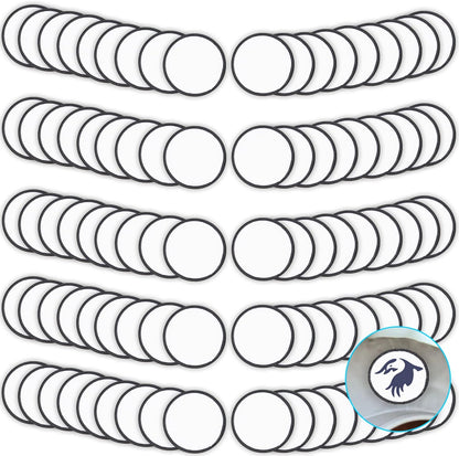 Sublimation Patches - Iron on Blank Patches for DIY Crafts Hats Caps Backpack Uniforms (Round / 90Pcs)