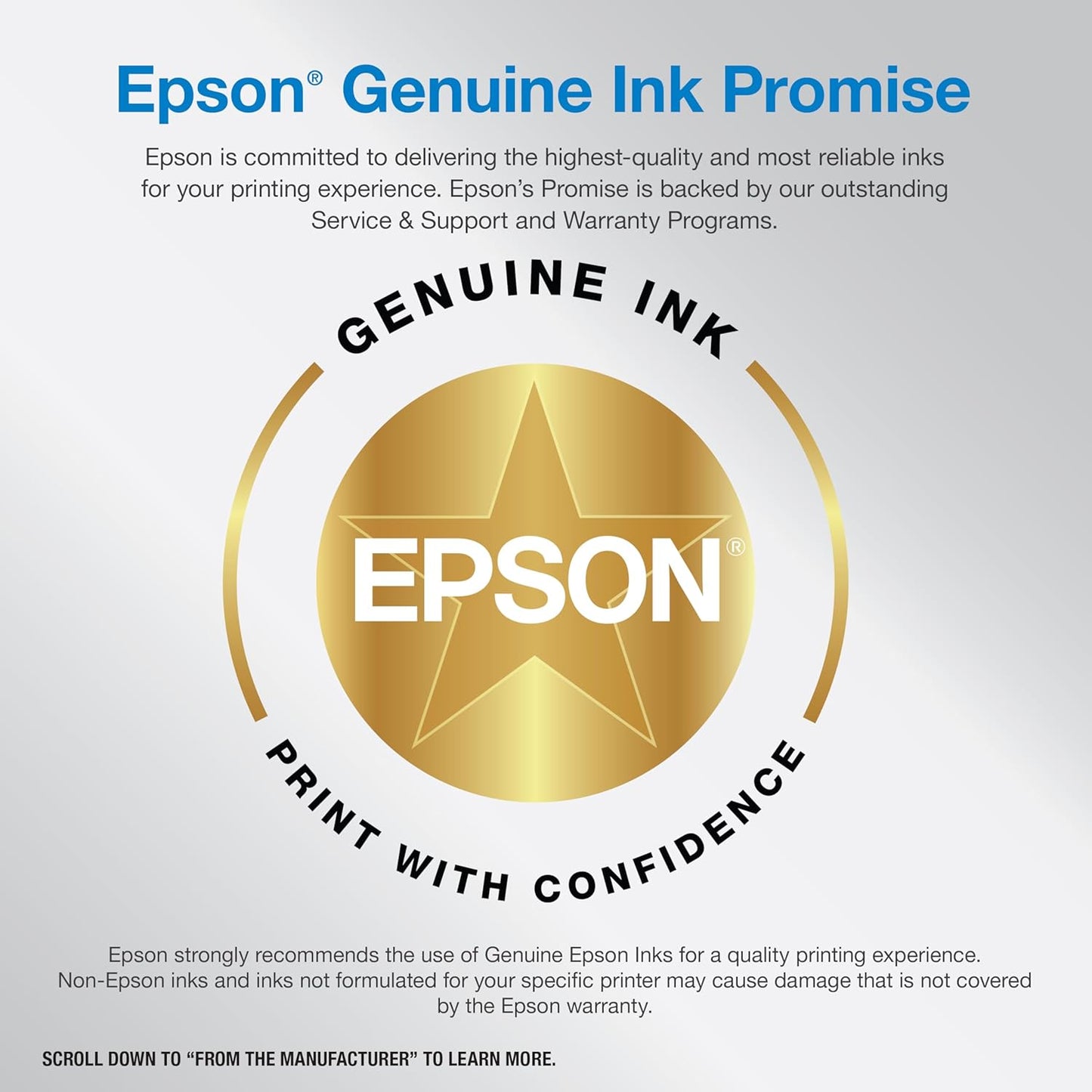 Epson Ecotank ET-4950 Wireless All-In-One Color Supertank Printer with up to 3 Years of Ink Refillable Tanks, Perfect for Home, 18 PPM, 2.4" Colorful Touchscreen, Auto Document Feeder - Black