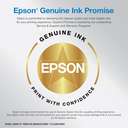 Epson Ecotank ET-4950 Wireless All-In-One Color Supertank Printer with up to 3 Years of Ink Refillable Tanks, Perfect for Home, 18 PPM, 2.4" Colorful Touchscreen, Auto Document Feeder - Black