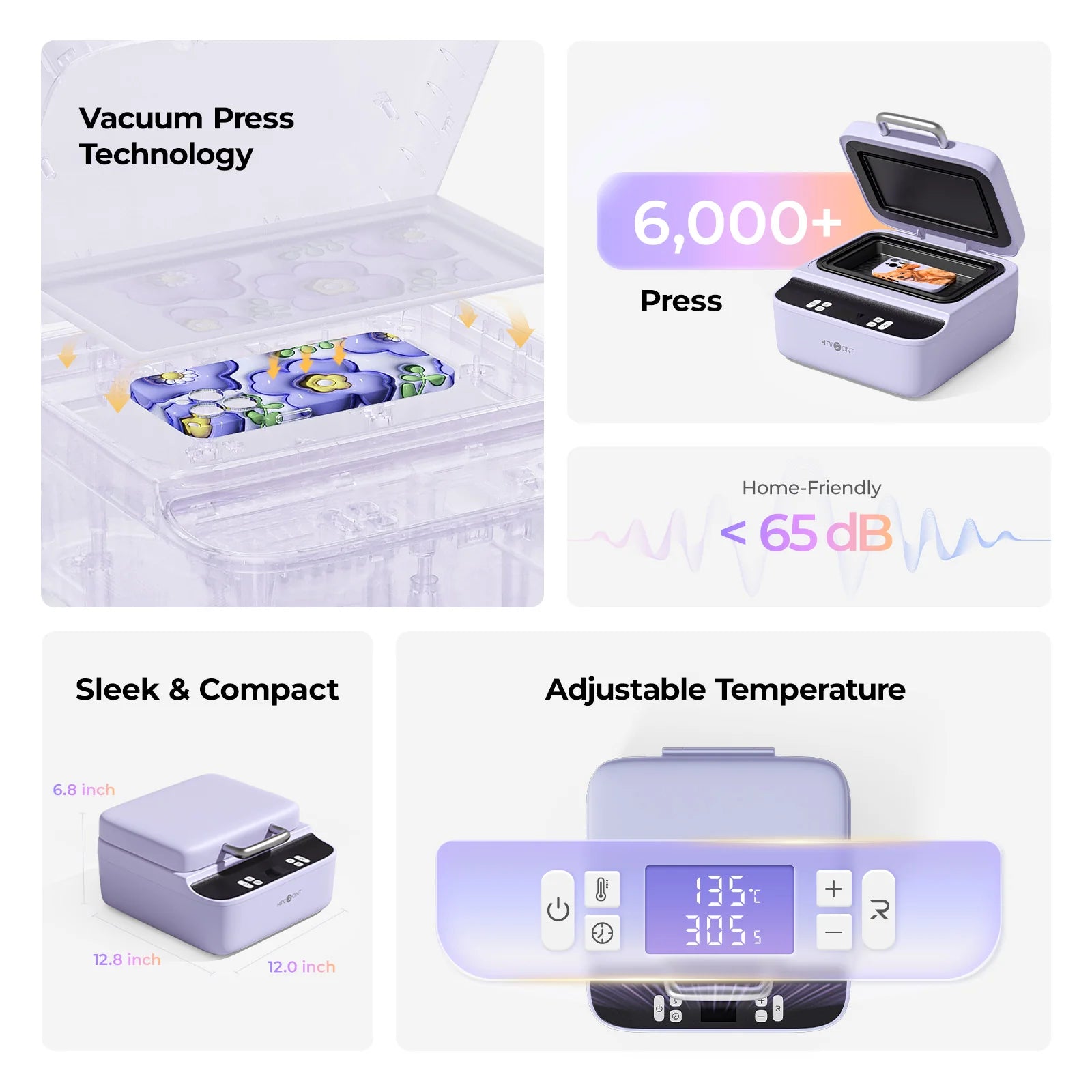 HTVRONT Auto Heat Press 2+ H17 Phone Case Heat Press +Tumbler Heat Press All-In-One Bundle