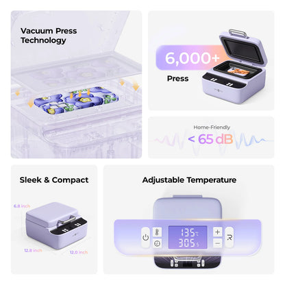 HTVRONT Auto Heat Press 2+ H17 Phone Case Heat Press +Tumbler Heat Press All-In-One Bundle