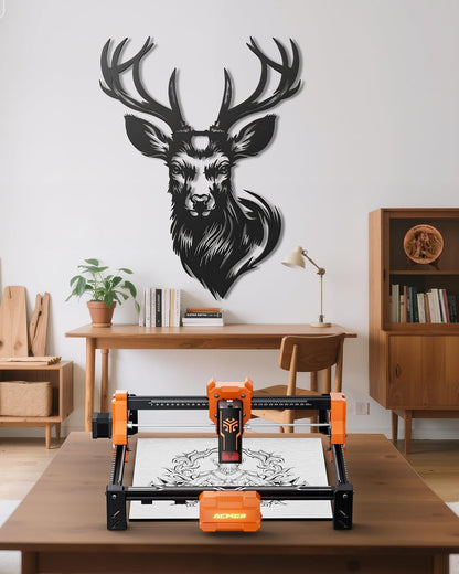 Laser Engraver, ACMER S2 12W (12,000Mw) Laser Cutter Machine, 72W Output, 0.01Mm Precision, 300X300Mm Area, 10000Mm/Min Speed, for Wood, Metal, Leather, Acrylic, DIY & Education